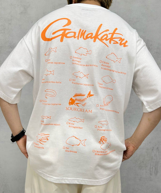 Gamakatsu×Sourcream 魚拓FISH Logo大號T恤