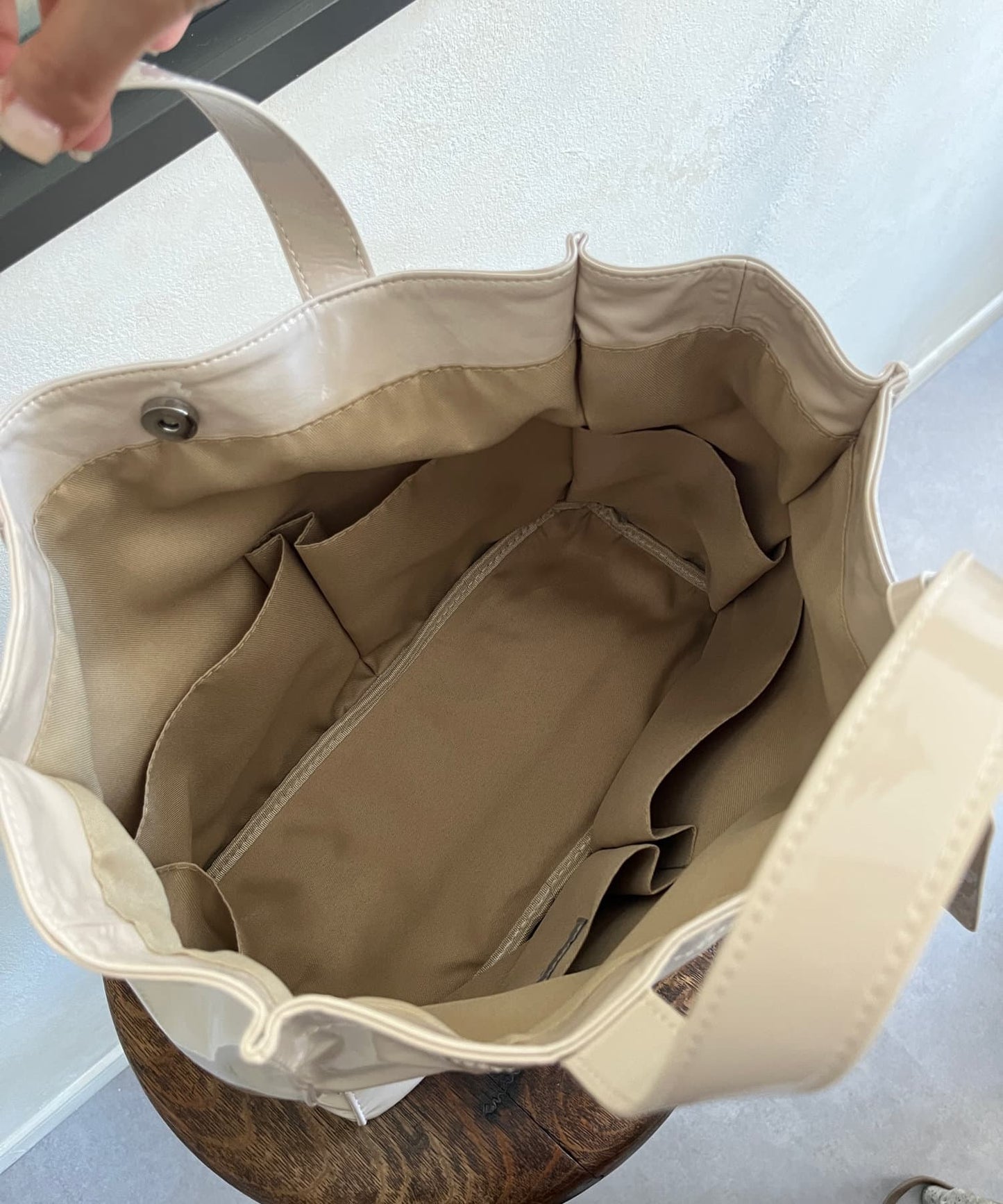 軟漆皮購物袋